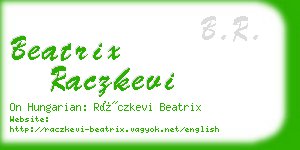beatrix raczkevi business card